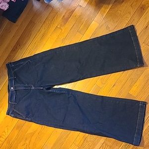 American Eagle Wide leg dark wash jeans